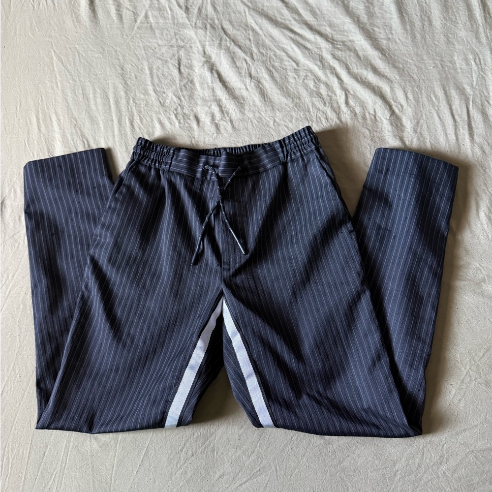 Topman Charcoal Herringbone Trousers